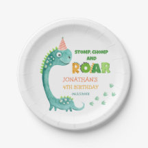 Aniversário Rugido Batida Mastigação Dinossauro Fo