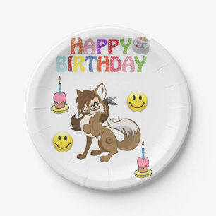Prato De Papel Aniversários de Papel, Lobo
