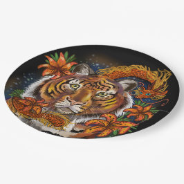 Prato De Papel Ano Chinês do Tigre