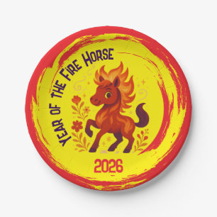 Prato De Papel Ano de Celebração do Ano Novo Chinês dos Cavalos