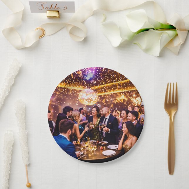 Prato De Papel Ano Novo (Casamento)