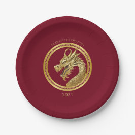 Prato De Papel anos novos-Dragão do Partido Chinês no Véspera de 