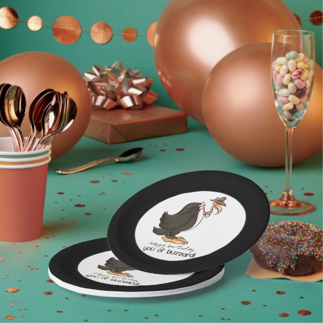 Prato De Papel Antiga placa de papel de aniversário do Buzzard Ha (Múltiplo)