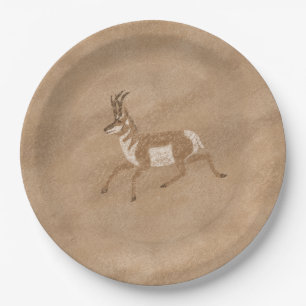 Prato De Papel Antoílope no Sudoeste de Pronghorn