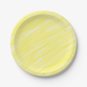 Prato De Papel anúncio amarelo pastel personalizado de cor sólida