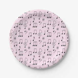 Prato De Papel Apenas Notei Rosa
