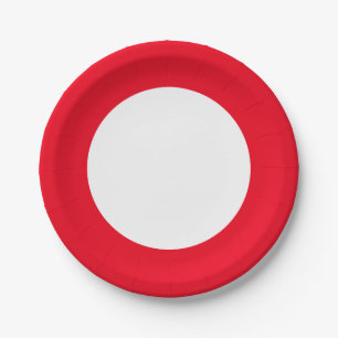 Prato De Papel Apenas uma cor vermelha do escarlate