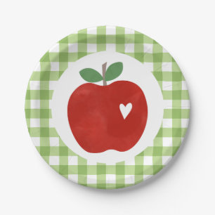 Prato De Papel Apple of our Eye First aniversário Paper Plates