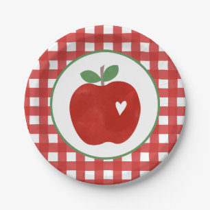 Prato De Papel Apple of our Eye First aniversário Paper Plates