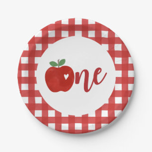 Prato De Papel Apple of our Eye First aniversário Paper Plates