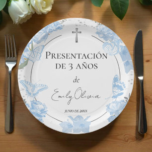 Prato De Papel Apresentação 3 años Papel Plates Butterflys