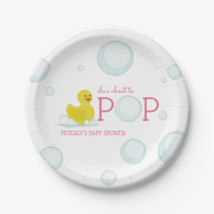 Prato De Papel Aproximadamente Pop Bubbles Rubber Duck Chá de fra