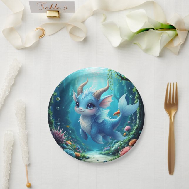Prato De Papel Aqualumi – Guardião dos Sonhos de Coral.  (Casamento)