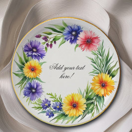 Prato De Papel Aquarela Chrysanthemum Elegant