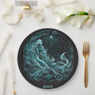 Prato De Papel Aquarius Astrology Star
