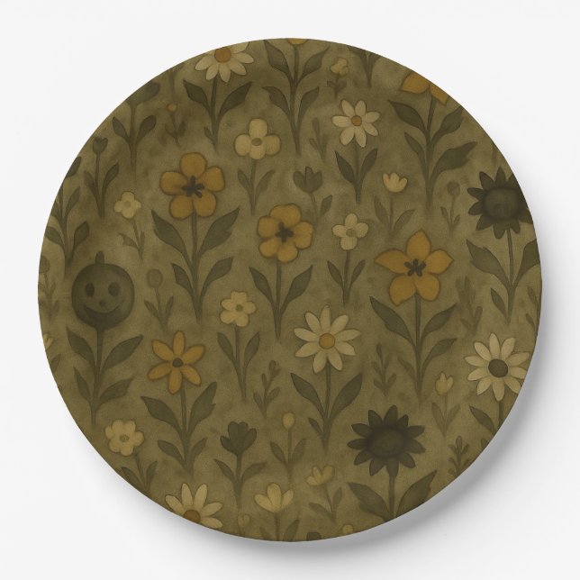 Prato De Papel Aqui para o "Boos" Feliz Dia das Bruxas (Frente)