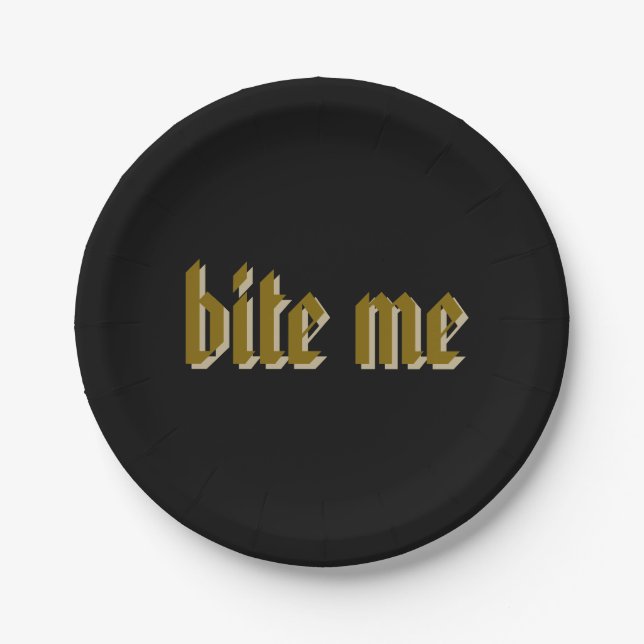 Prato De Papel Aqui para o "Boos" Morda-me (Frente)