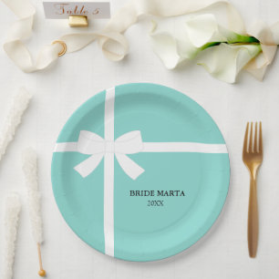 Prato De Papel Aqui Vem A Noiva Personalizada Festa Tiara