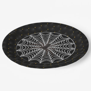 Prato De Papel Aranha-Aranha-Branca E Aranha-Negra