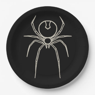 Prato De Papel Aranha - Bat Black e Bone White