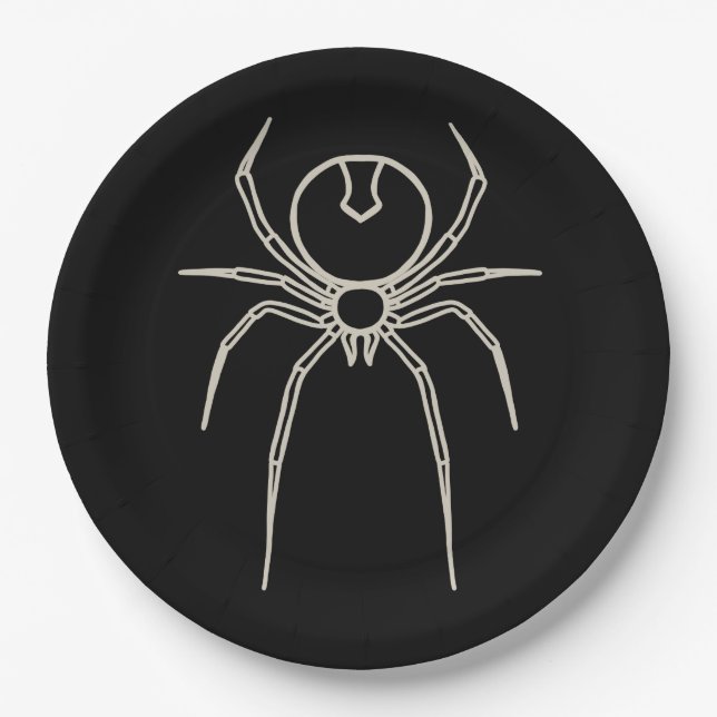 Prato De Papel Aranha - Bat Black e Bone White (Frente)