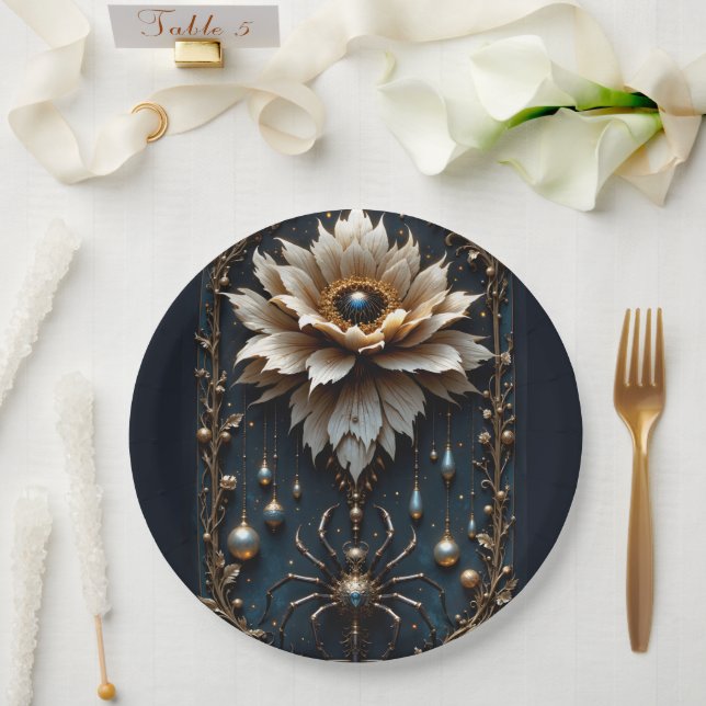 Prato De Papel Aranha de Casamento – Guardiã do Florescer da Lua. (Casamento)