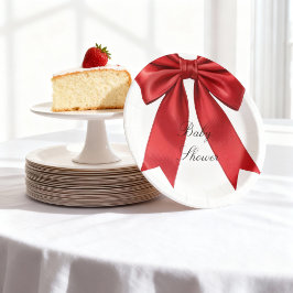 Prato De Papel Arco de coquete rosa elegante