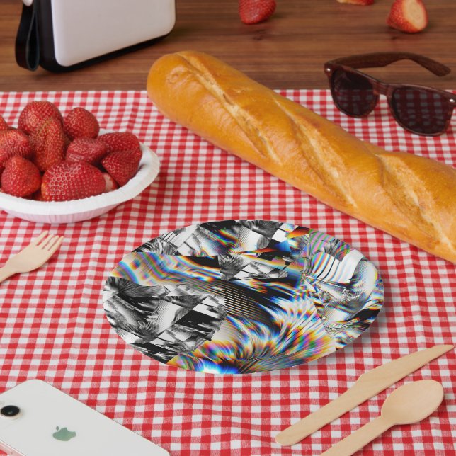 Prato De Papel Arco-Íris Assalto (Piquenique)