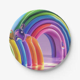 Prato De Papel Arcos-Chuva Distorcidos