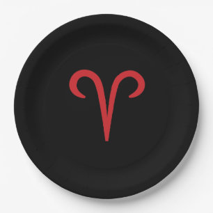 Prato De Papel ÁRIES Carneiro Fogo Vermelho Março Abril Astrologi