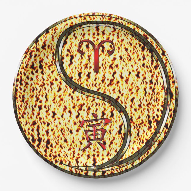 Prato De Papel Aries & Fire Tiger (Frente)