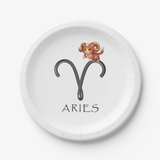 Prato De Papel Aries Party Plate (Frente)