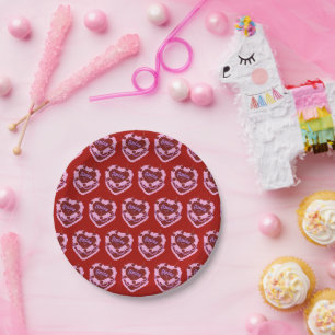 Prato De Papel Aries Zodiac Coquette Heart Cake
