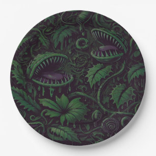 Prato De Papel Armamento Verde de Venus Flytrap Festa de Hallowee