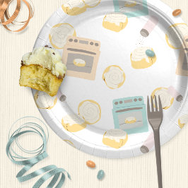 Prato De Papel Armas no Chá de fraldas dos fornos