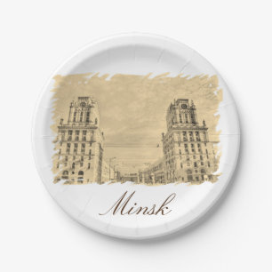Prato De Papel Arquiteturas de Minsk na Bielorrússia - Portas