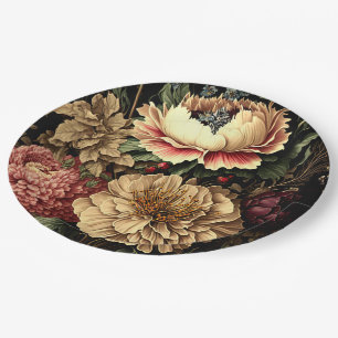 Prato De Papel Arranjo Floral de Vintagem Magnífico