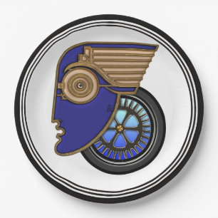 Prato De Papel Art Deco Autohead