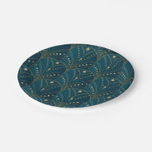 Art Deco pattern with gold geometric shapes