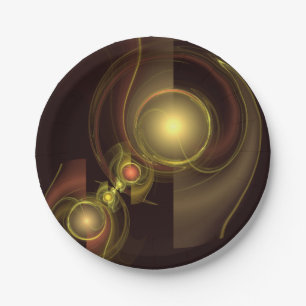 Prato De Papel Arte Abstrato de Conexão Inteira