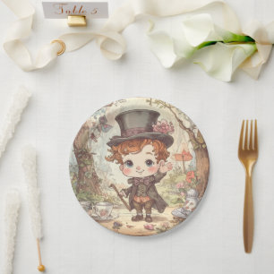 Prato De Papel Arte Caprichosa do Chapeleiro Maluco Floresta Enca