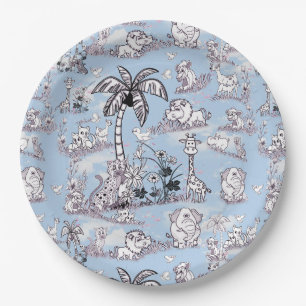 Prato De Papel Arte com desenho de linha colorida