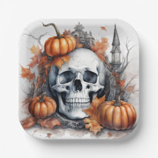 Prato De Papel Arte Crônica Gótica do Halloween - Encantadora