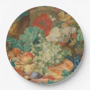 Prato De Papel Arte de Cozinha Rústica Impressão Vintage de Fruta