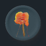 Prato De Papel Arte moderna de flor floral abstrato<br><div class="desc">Abstrato com um design com um rabisco de design floral. Simples e moderno. Tema vermelho e azul marinho único e colorido do estilo moderno.</div>