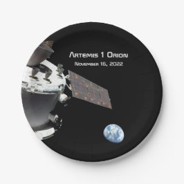 Prato De Papel Artemis Orion Spacecraft Blue Marble