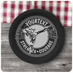 Prato De Papel Artes Marciais Personalizadas JUDO Japão Combate E