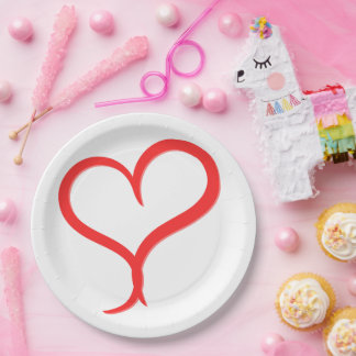 Prato De Papel Artistic Valentine Tableware for Events