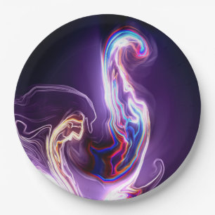 Prato De Papel Artsy Swirls