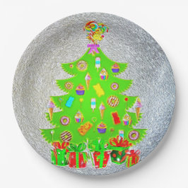 Prato De Papel Árvore Candi de Natal